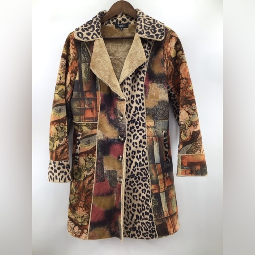 Papillon Multicolor Patchwork Teddy Jacket - image 1